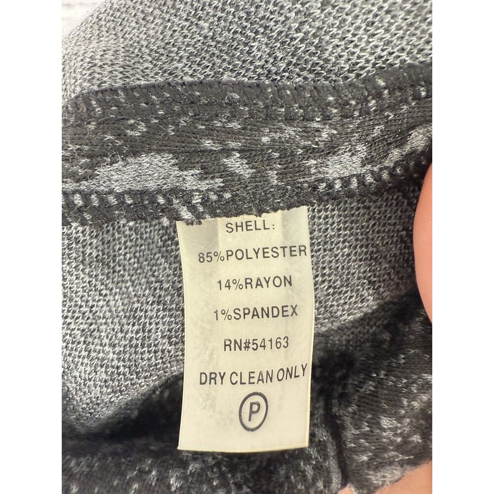 Calvin Klein Black Grey Snakeskin Animal Print Sheath Dress 12 Sleeveless Career - Picture 4 of 4